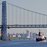 Balsa 72 passing underneath George Washington bridge