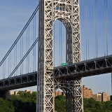 George Washington bridge and the Little red lighthouse