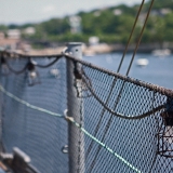 A deck fence on USS Massachusetts