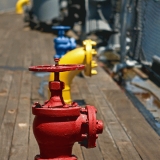 Pipes on the deck of USS Massachusetts