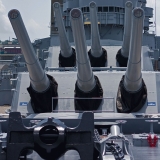 Guns aboard USS Massachusetts