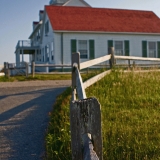 A fence and a lighthouse