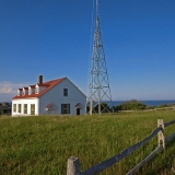 A lighthouse courtyard