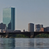 Charles river, Longfellow bridge and the Boston skyline