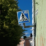 A crosswalk sign