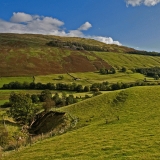 A green valley at Lake District