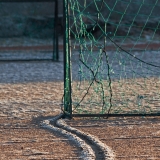 Soccer goals at Suomenlinna sport field