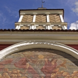 A detail in vertorne church belltower