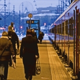 People at the train platform