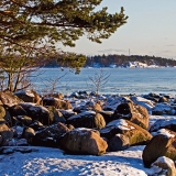 Melkki island behind the tip of Srkiniemi