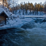 Myllykoski rapids in Kitkajoki river in Kuusamo