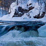 Myllykoski rapids in Kitkajoki river in Kuusamo