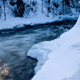 Myllykoski rapids in Kitkajoki river in Oulanka national park in Kuusamo