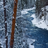 Aallokkokoski rapids in Kitkajoki river at Oulanka national park in Kuusamo