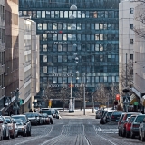 Porthaninkatu street seen from Kallio public library