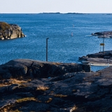 Uunisaari sound and cliffs at Kaivopuisto park