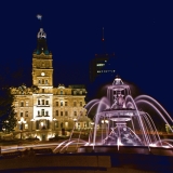 A fountain in front of the parliament house