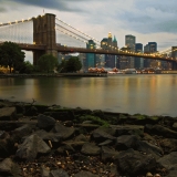 Brooklyn Bridge and downtown Manhattan