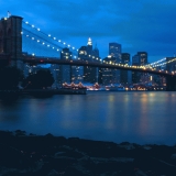 Brooklyn Bridge and downtown Manhattan