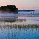 Foggy Paanajrvi lake