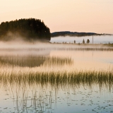 Foggy Paanajrvi lake