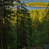 Lake Pielinen and its islands seen from Koli