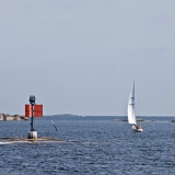 A navigation beacon next to Ut island