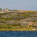 A coastal cannon at Ormskr island in Ut