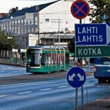 Tl sports hall and traffic on Mannerheimintie