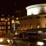 Traffic on Mannerheimintie in front of the swedish theatre