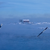 Ryssnsaari (Rusky island) surrounded by sea smoke