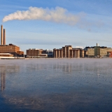 Salmisaari and Ruoholahti seen from Lauttasaari