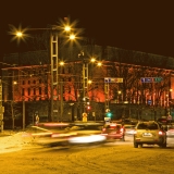 The light installation Oratoribus by Mikki Kunttu illuminates the parliament house