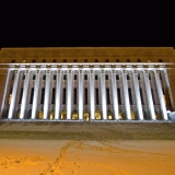 The light installation Oratoribus by Mikki Kunttu illuminates the parliament house