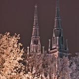 A frozen Johanneksenkirkko church