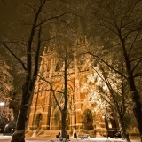 A frozen Johanneksenkirkko church