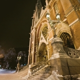 A frozen Johanneksenkirkko church