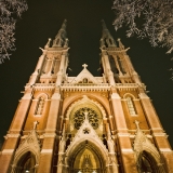 A frozen Johanneksenkirkko church