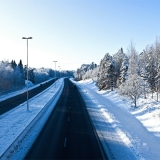 A highway in winter