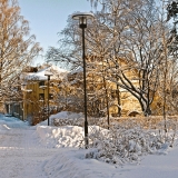 The former Nikkil mental hospital at winter