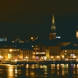 Stockholm's old city at night