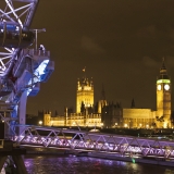 London Eye and Westminster palace