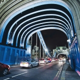 Traffic on Tower Bridge