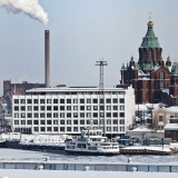 Katajanokka on a cold winter day