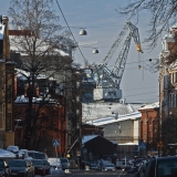 A crane at the end of Tehtaankatu