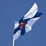 The Finnish state flag