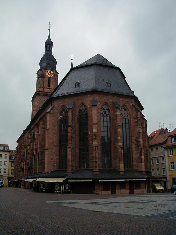 The Heiliggeistkirche at Heidelberg old town