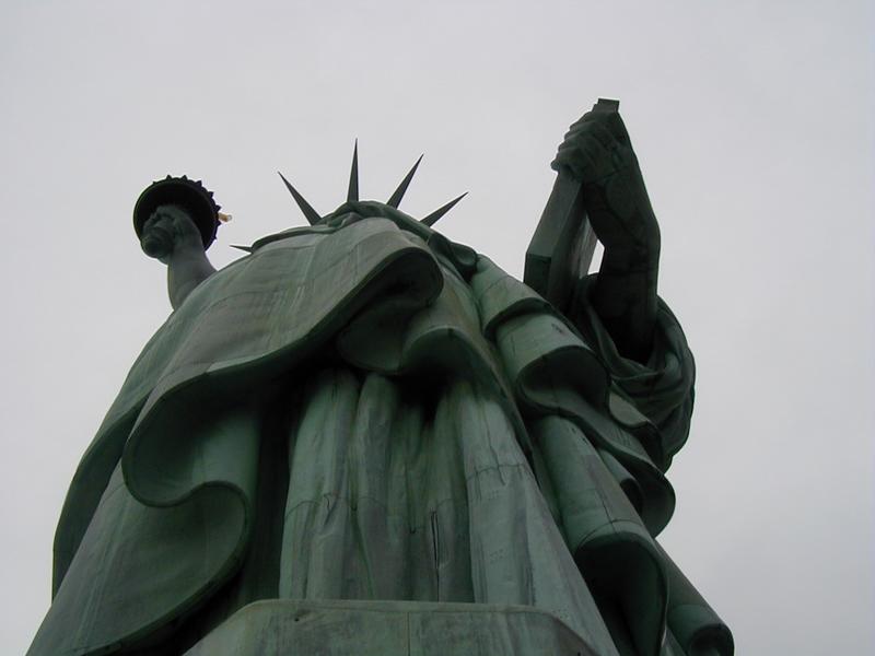 The Statue of Liberty as seen from the support plane