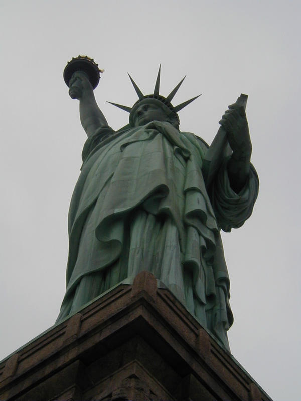 The Statue of Liberty as seen from the support plane