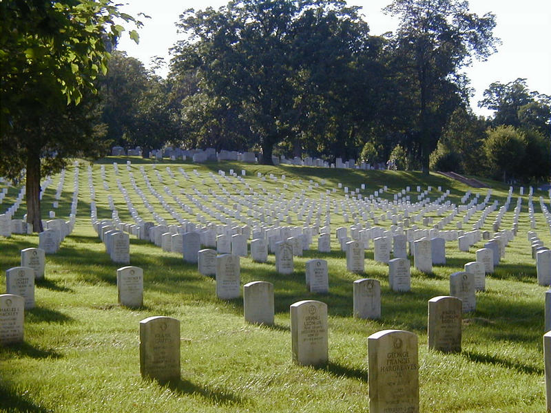 Grave stones at the Arlington National Cemetery